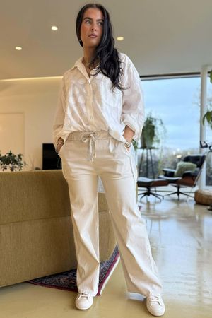  Luxury Wide Leg Magic Trouser Stone